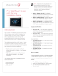 Control 4 C4-TW7C0-BL Installation guide