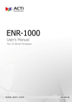 ACTi ENR-1000 User`s manual
