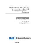 Wake-on-LAN (WOL) Support on Dell&trade; Servers
