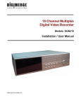 Maxtor Digital Multiplex Recorder User manual