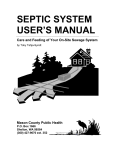 Mason County Public Health Septic System User`s manual