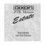 Dixon ZTR 5020 Operator`s manual