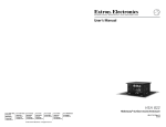 Extron electronics HSA 822 User`s manual