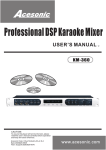 Acesonic KM-360 User`s manual