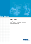 Advantech PCA-6012 User manual