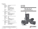 Azden 35XT Specifications