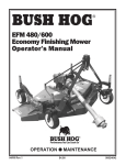 Bush Hog EFM 60 Operator`s manual