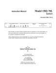 Cross Technologies 1582-70L Instruction manual