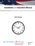 American Time Wi-Fi Clocks Installation manual
