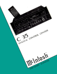 McIntosh C35 - SERVICE Operating instructions