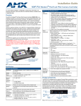 AMX NXP-PLV Installation guide