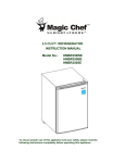 Magic Chef WT-TOD Instruction manual