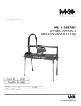 MK Diamond Products MK-212 Series Operating instructions
