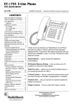 Radio Shack ET-1755 Owner`s manual