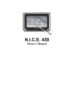 Clarion N.I.C.E. 430 Owner`s manual