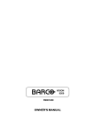 Barco R9001280 Owner`s manual