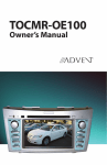 Advent TOCMR-OE100 Owner`s manual