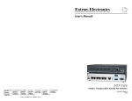 Extron electronics SW6 User`s manual