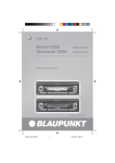 Blaupunkt Vancouver CD35 Operating instructions