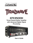 Crate TIDALWAVE GTX3500H User`s guide