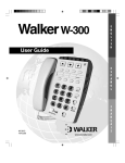Walker W-300 User guide