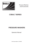 Delco Cobalt Series Operating instructions