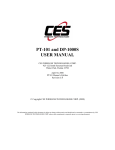 CES PT-101 User manual