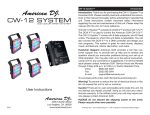 American Audio V-01 Plus Series Instruction manual