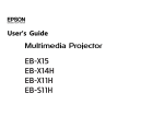 Epson EB-X11H User`s guide