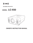 Eiki LC-X50 Instruction manual