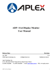 Aplex ADP- 11x6 User manual