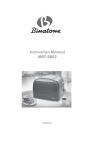 Binatone MRT-8802 Instruction manual