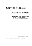 ViewSonic VG700b Service manual