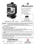 Avalon Direct Vent Freestanding Stove Owner`s manual