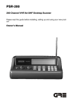 Radio Shack 200 Ch VHF/Air/UHF Home Scanner Owner`s manual