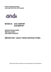 ANDI AXC1200FWT Instruction manual