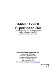 Universal Laser Systems X2-600 Troubleshooting guide