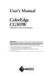 Eizo COLOREDGE CG303W User`s manual
