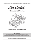 Cub Cadet M467 Operator`s manual