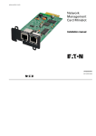 Eaton Network Management Card Installation manual