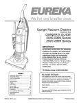 Upright Vacuum Cleaner OWNER`S GUIDE 2940