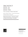 Audio Control Architect 200 Specifications