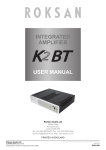 Roksan Audio Kandy K2 BT User manual