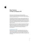 Final Cut Express HD: New Features (Manual)