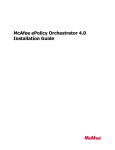 McAfee EPOLICY ORCHESTRATOR 4.0 - LOG FILES FOR Installation guide