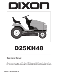 Dixon D25KH48 Operator`s manual