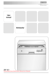 Zanussi Dishwasher User manual