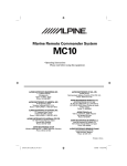 Alpine MC10 Operating instructions