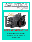Aquatica Digital A7D 20065 Instruction manual