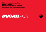 Ducati 749R Owner`s manual